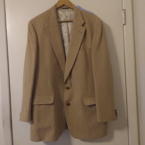 Vintage Jos A. Banks 100% Camel Hair  Premier Collection Jacket, Size: 4… - Picture 10 of 16